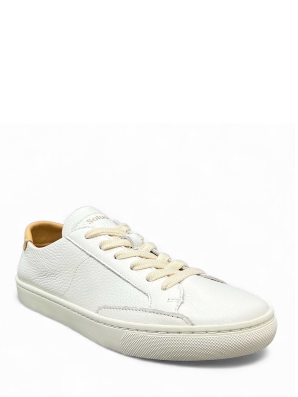 NEW Soludos The Ibiza Classic Sneaker White Tan Leather Women’s Shoe Size 7 New